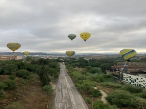 Hot air balloons in the sky of the European Balloon Festival