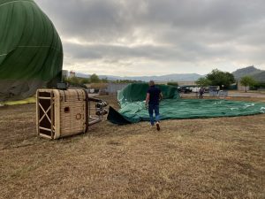 Butlers' hot air balloon deflated