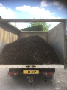 mulch in truck